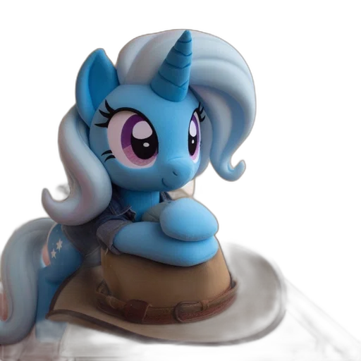 3d render, concept art, fantasy art, blue, anthropomorphic, pony, unicorn, horn transparent PNG cut-out