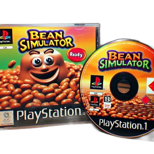 food, 3d render, playstation, game, smiling, bean, character, cover transparent PNG cut-out
