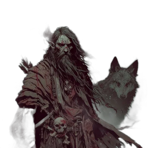 creature, staff, weapon, mask, fantasy art, concept art, comic book art, pixel art transparent PNG cut-out