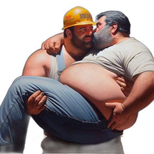 concept art, photorealistic, two, men, embrace, urban, alleyway, one transparent PNG cut-out