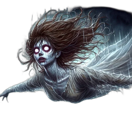 creature, hair, dragon, mask, fantasy art, concept art, comic book art, watercolor transparent PNG cut-out
