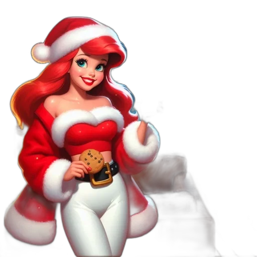 3d render, concept art, cartoon, photorealistic, snow, animated, santa, figure transparent PNG cut-out