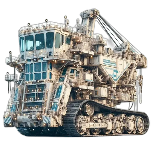 robot, building, car, furniture, concept art, 3d render, cyberpunk, fantasy art transparent PNG cut-out