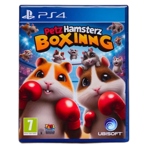 concept art, 3d render, cover, petz, hamsterz, boxing, ubisoft-developed, ps4 transparent PNG cut-out