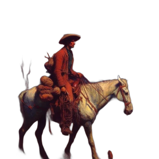 hat, staff, jacket, animal, concept art, pixel art, fantasy art, oil painting transparent PNG cut-out