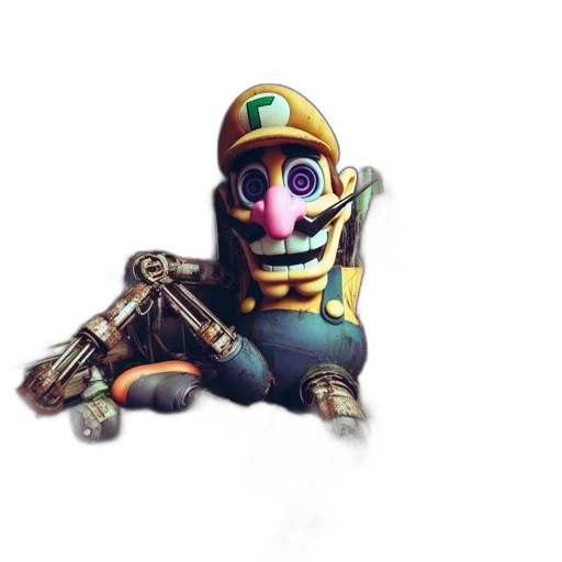 robot, mask, creature, animal, concept art, 3d render, pixel art, fantasy art transparent PNG cut-out
