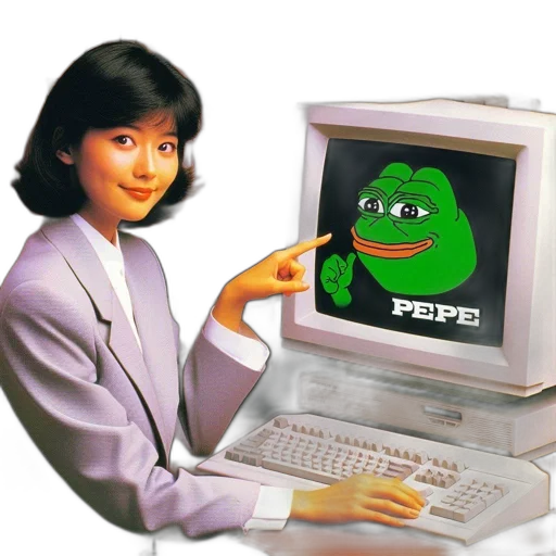 robot, weapon, face, creature, vaporwave, pixel art, green, woman transparent PNG cut-out
