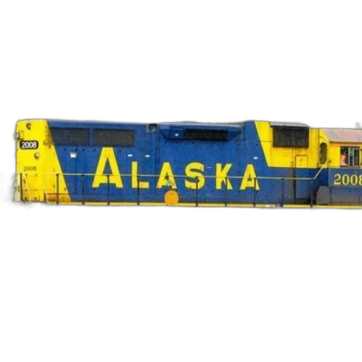 weapon, blue, yellow, alaska, train, parked, front, forested transparent PNG cut-out