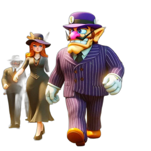staff, hat, concept art, 3d render, pixel art, vaporwave, golden, monochrome transparent PNG cut-out
