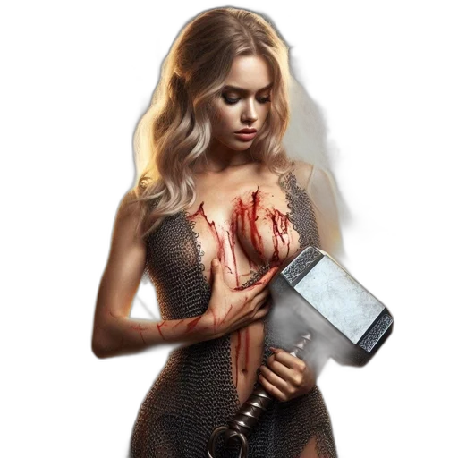 dress, weapon, staff, concept art, comic book art, pixel art, cyberpunk, photo transparent PNG cut-out