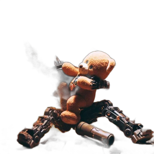 robot, weapon, staff, concept art, 3d render, pixel art, photorealistic, fire transparent PNG cut-out
