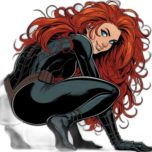 jacket, hair, comic book art, concept art, cartoon, animated, female, character transparent PNG cut-out