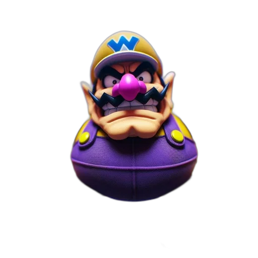 shoes, crown, hat, mask, 3d render, action, figure, purple transparent PNG cut-out