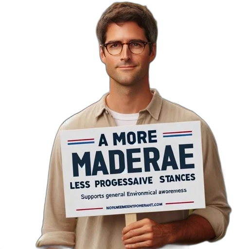 public, setting, man, wears, glasses, holds, sign, advocating transparent PNG cut-out