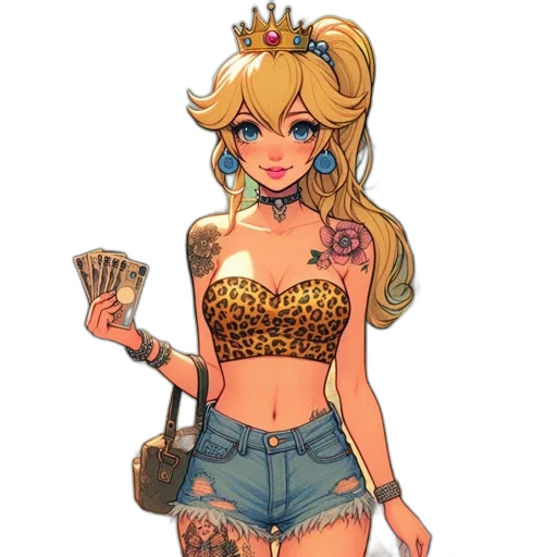 crown, dress, fantasy art, pixel art, concept art, cartoon, golden, earth tones transparent PNG cut-out