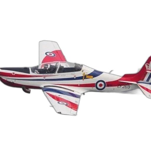 3d render, red, white, blue, airplane, roundel, tail, flies transparent PNG cut-out