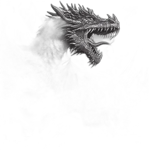 dragon, creature, animal, face, fantasy art, concept art, photorealistic, pencil sketch transparent PNG cut-out