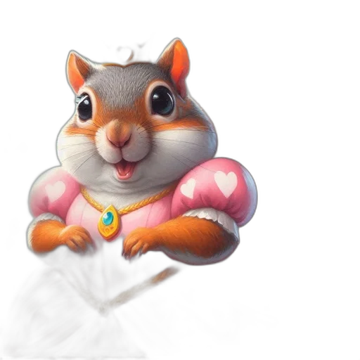 staff, animal, 3d render, concept art, photorealistic, fantasy art, squirrel, dressed transparent PNG cut-out