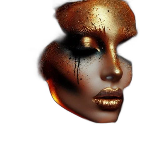 face, mask, crown, jewelry, photorealistic, fantasy art, concept art, 3d render transparent PNG cut-out