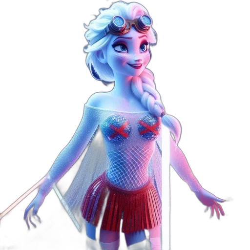 dress, creature, robot, concept art, 3d render, fantasy art, pixel art, underwater transparent PNG cut-out