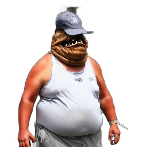 creature, animal, hat, mask, concept art, photorealistic, 3d render, vaporwave transparent PNG cut-out
