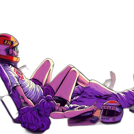 robot, furniture, hat, shoes, vaporwave, concept art, cyberpunk, pixel art transparent PNG cut-out