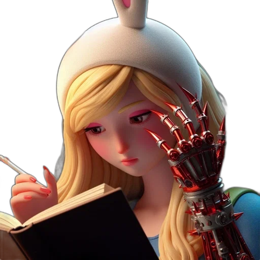 robot, staff, sword, weapon, concept art, 3d render, fantasy art, anime transparent PNG cut-out
