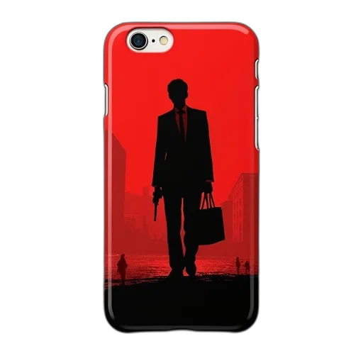 red, godfather, minimal, movie, poster, iphone, case transparent PNG cut-out