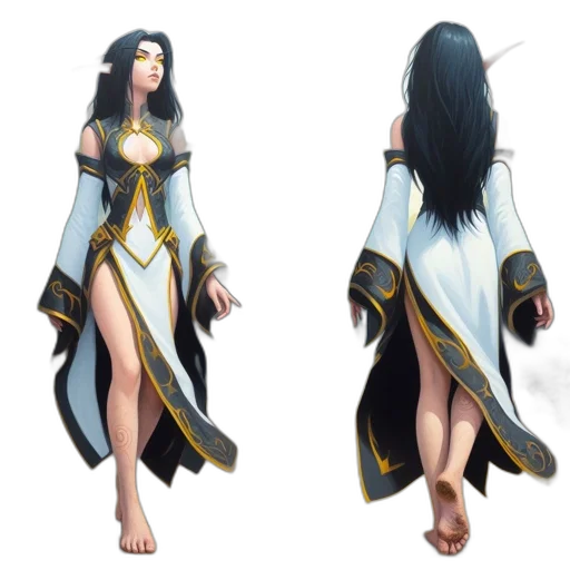 dress, concept art, fantasy art, 3d render, pixel art, elven, woman, pointed transparent PNG cut-out