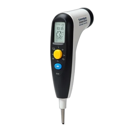 staff, black, white, digital, thermometer, display, showing, ready transparent PNG cut-out