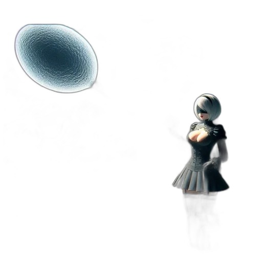 staff, umbrella, dress, robot, concept art, pixel art, 3d render, comic book art transparent PNG cut-out