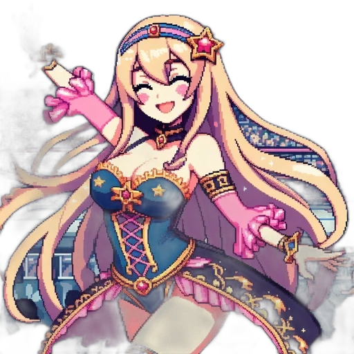 staff, weapon, dress, dragon, pixel art, anime, fantasy art, concept art transparent PNG cut-out