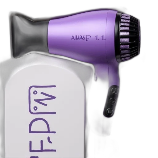 bottle, weapon, staff, hair, 3d render, vaporwave, purple, dryer transparent PNG cut-out