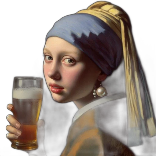 hat, face, crown, bottle, photorealistic, oil painting, fantasy art, concept art transparent PNG cut-out