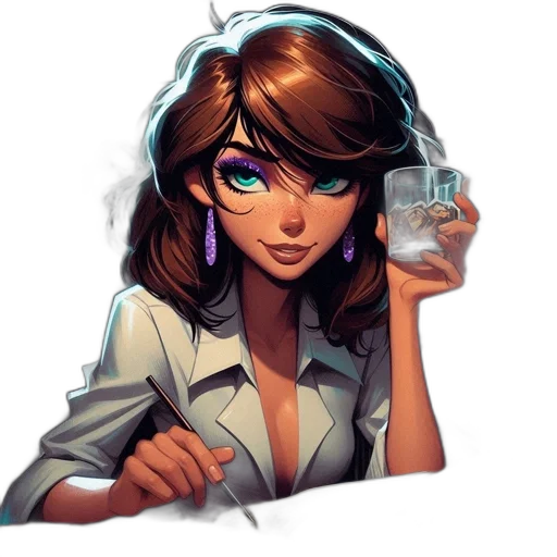 staff, jewelry, face, pixel art, concept art, comic book art, fantasy art, neon lights transparent PNG cut-out