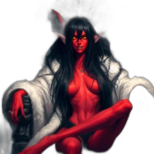 fantasy art, concept art, comic book art, pixel art, fire, red, dark, anthropomorphic transparent PNG cut-out