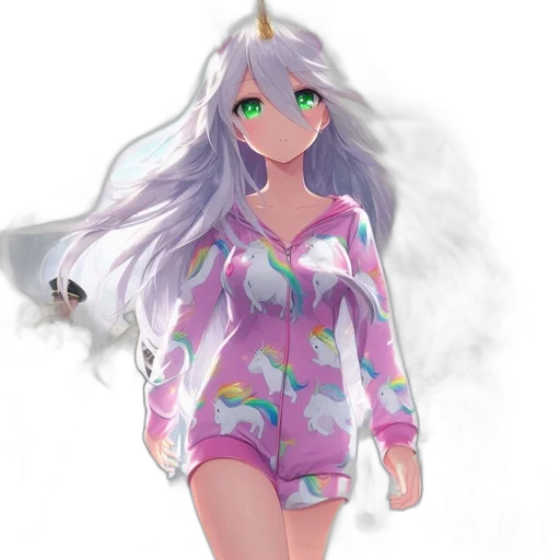 dress, dragon, creature, jacket, anime, fantasy art, pixel art, vaporwave transparent PNG cut-out