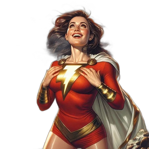 comic book art, concept art, fantasy art, female, superhero, identified, her, lightning transparent PNG cut-out