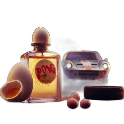 bottle, car, concept art, 3d render, photorealistic, scene, presents, fragrance transparent PNG cut-out