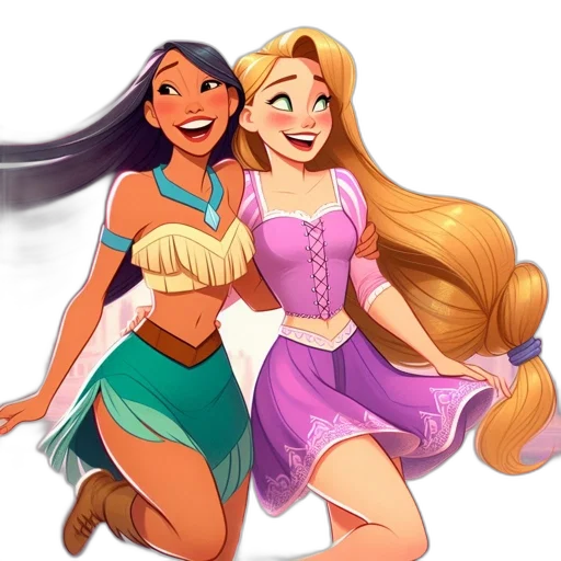 dress, concept art, cartoon, fantasy art, comic book art, underwater, pocahontas, rapunzel transparent PNG cut-out