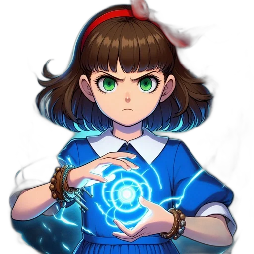 staff, weapon, dress, crown, anime, concept art, fantasy art, pixel art transparent PNG cut-out