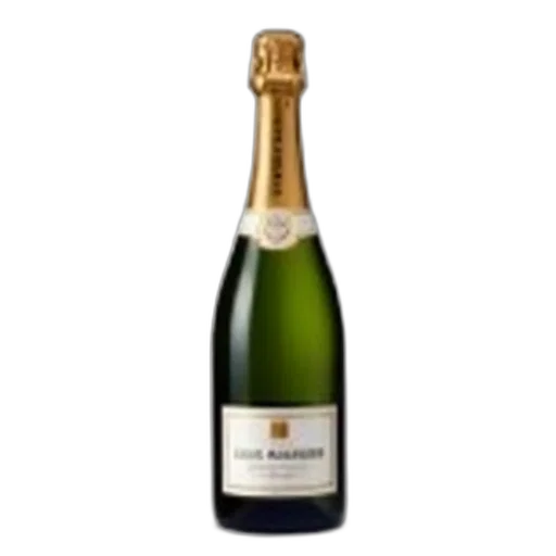 bottle, louis, roederer, champagne, golden, cap, label, featuring transparent PNG cut-out