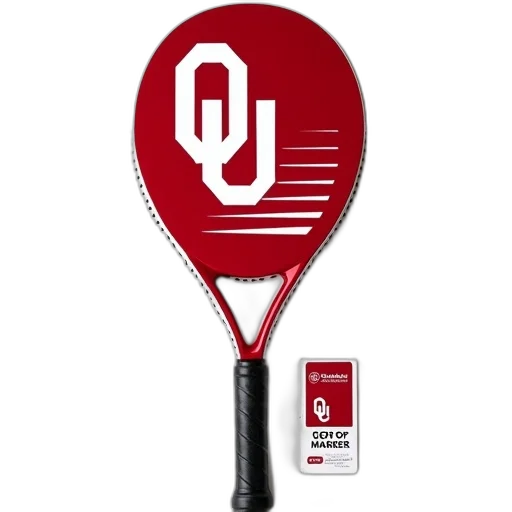 staff, close-up, image, red, white, oklahoma, university, logo transparent PNG cut-out