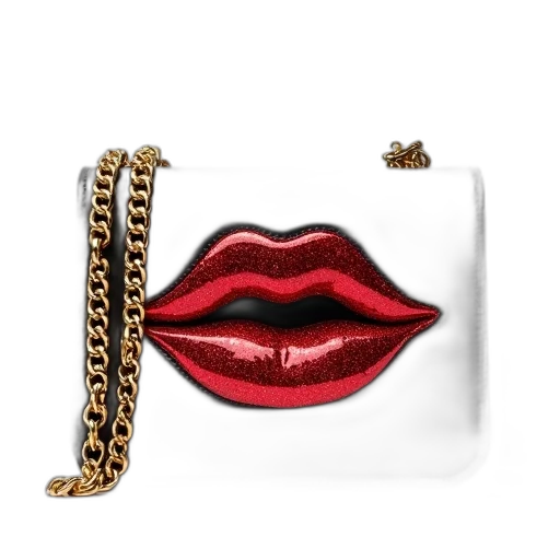 jewelry, crown, mask, photorealistic, red, black, leather, handbag transparent PNG cut-out