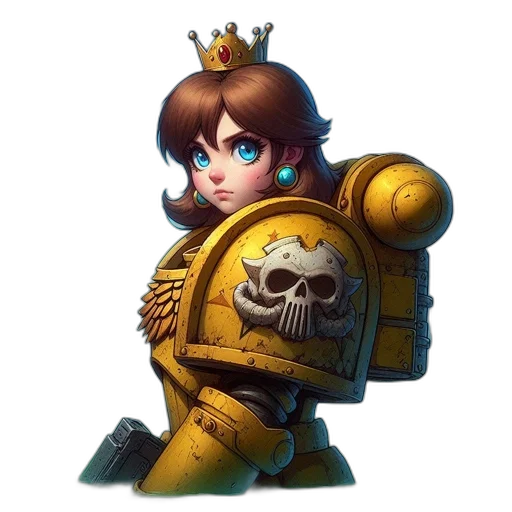 crown, weapon, robot, staff, concept art, fantasy art, 3d render, pixel art transparent PNG cut-out