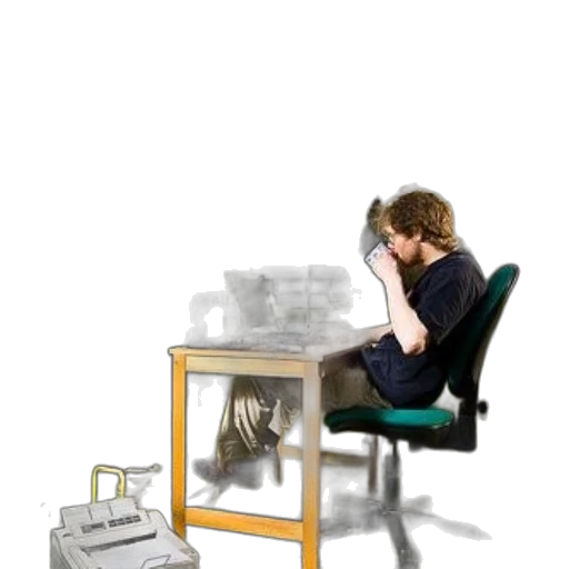 furniture, staff, 3d render, concept art, photorealistic, man, sits, outdoor transparent PNG cut-out