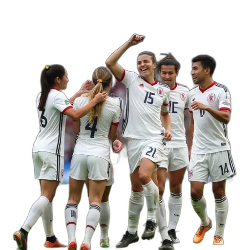 japan, players, celebrate, goal transparent PNG cut-out
