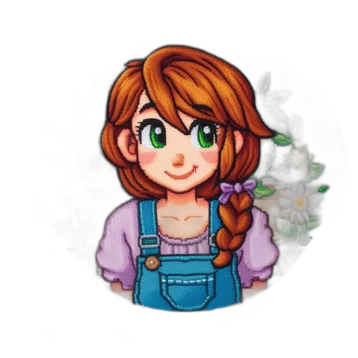 staff, flower, pixel art, anime, fantasy art, watercolor, pastel, green transparent PNG cut-out