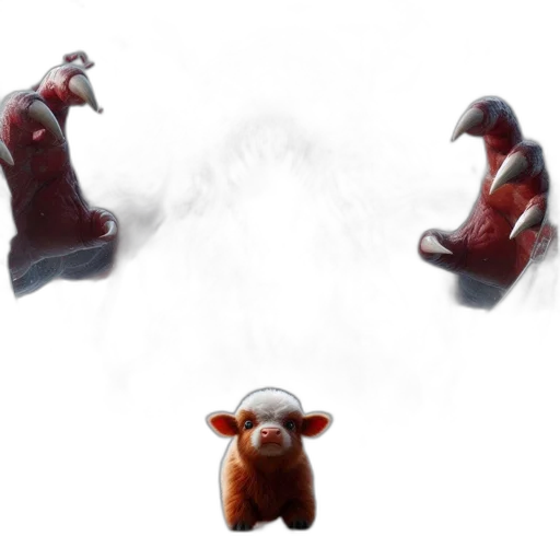 mask, creature, animal, robot, concept art, 3d render, photorealistic, fog transparent PNG cut-out