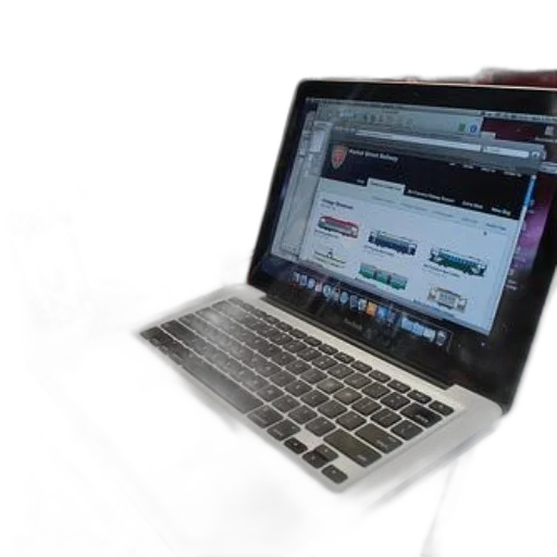 staff, 3d render, laptop, displaying, website, train, images, open transparent PNG cut-out